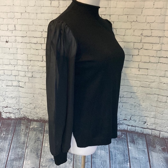 Adrianna Papell NWT Funnel Neck Sweater long sheer sleeves XS office workwear - Picture 15 of 16
